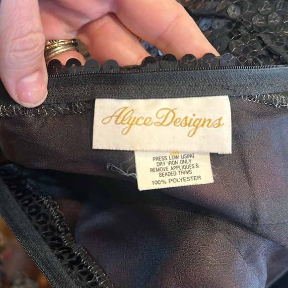 90s vintage sequin mini party formal dress - Picture 5 of 9